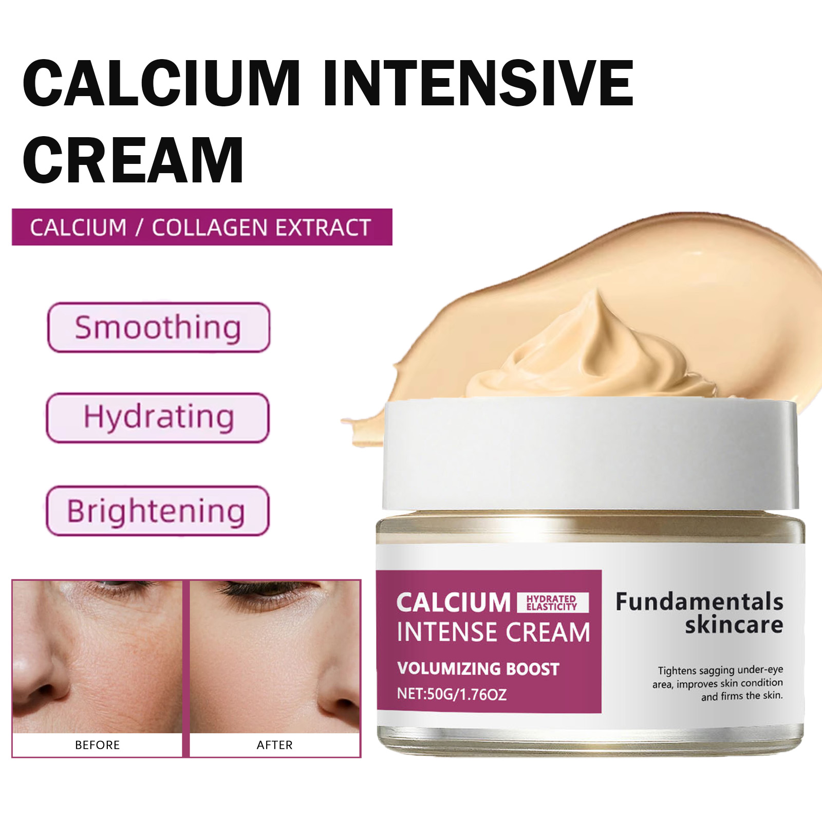 Luxury Skincare Brands - Krem wapniowy intensywnie napowietrzający, ujędrniający skórę,