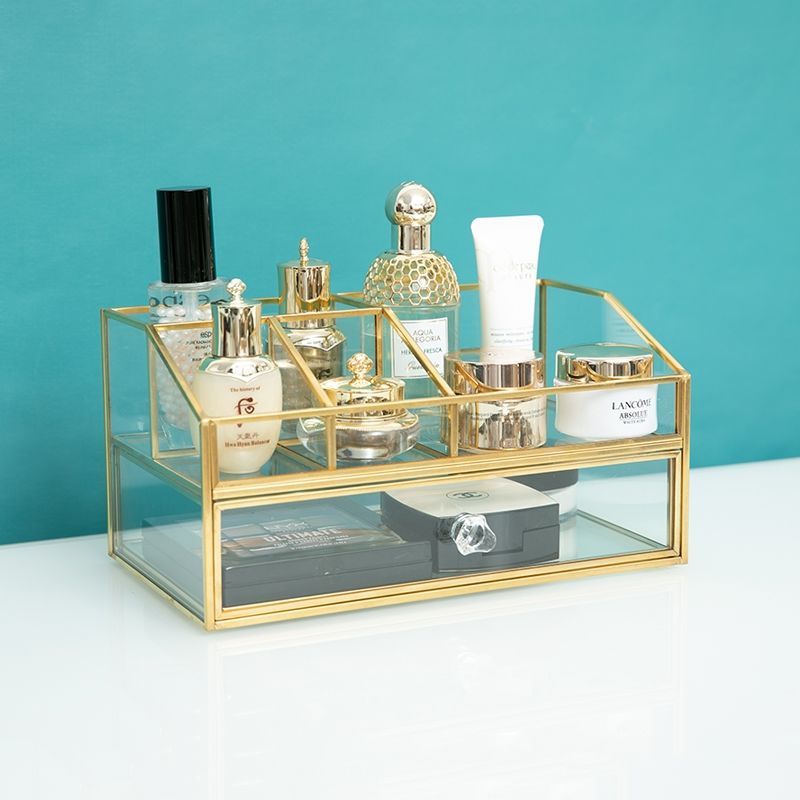 Luxury Skincare Box - Nordycki Luksusowy Szklany Pojemnik na Kosmetyki,